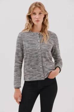 Cortefiel Cárdigan tweed Estampado blanco Hot