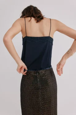 Hoss Intropia Cristina. Top lencero Negro Best