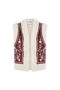 Hoss Intropia Daia. Chaleco bordado Granate Outlet