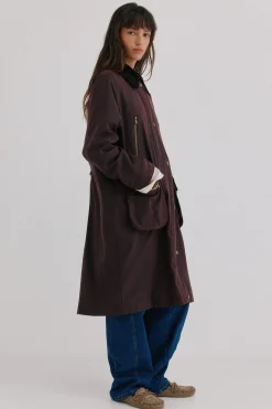 Hoss Intropia Damaris. Trench con bolsillos Granate Best