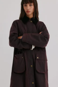 Hoss Intropia Damaris. Trench con bolsillos Granate Best