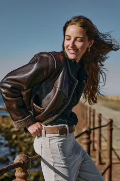 Hoss Intropia Delia. Chaqueta doble faz Marron oscuro Clearance