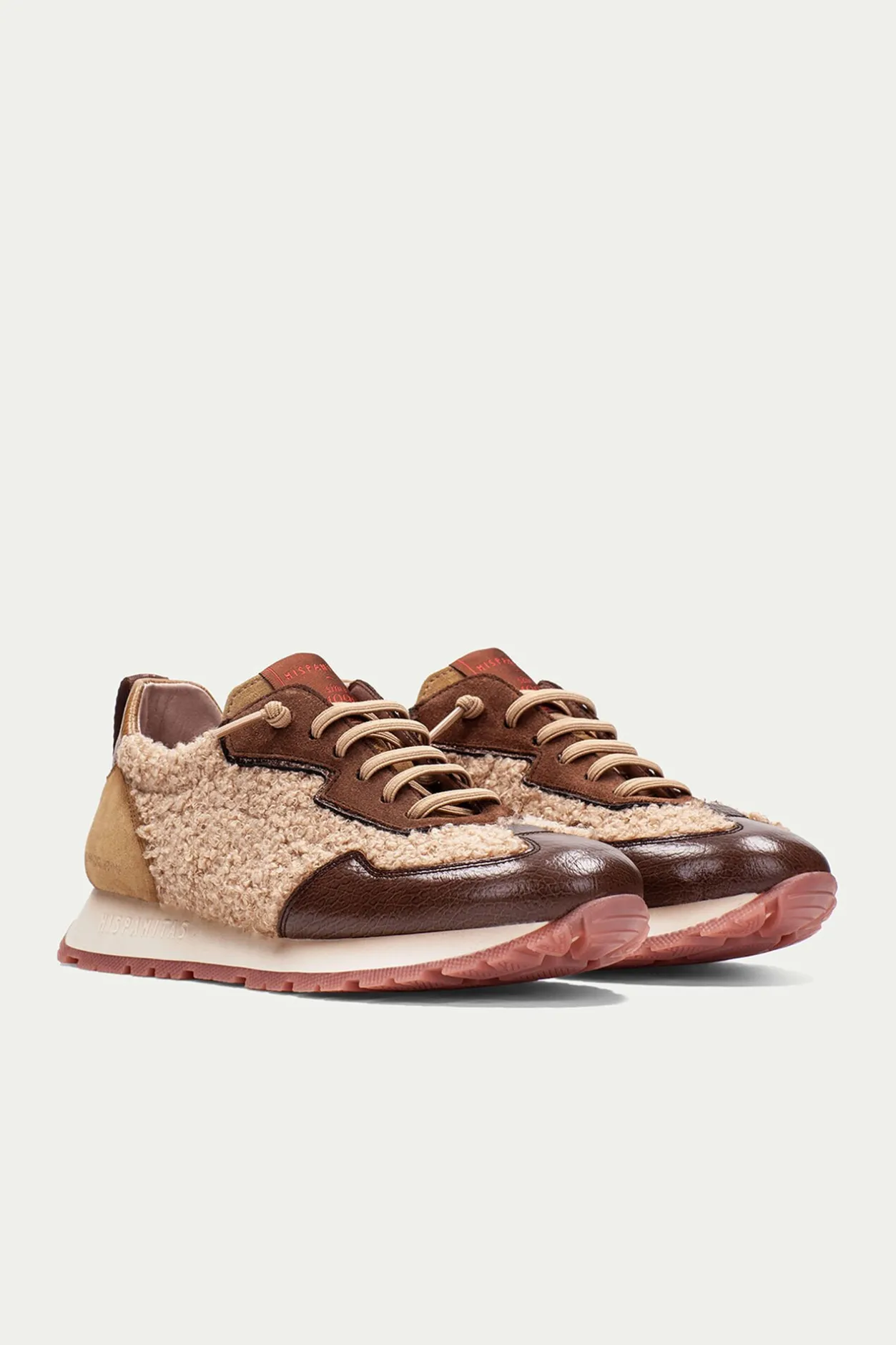 Hispanitas Deportivo cordones elásticos nylon KANSAS Estampado marrón Clearance