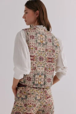 Hoss Intropia Édith. Chaleco estampado Multicolor New