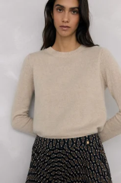 Pedro del Hierro Doble prenda jersey y capa con detalle volante Crudo Discount