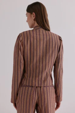 Hoss Intropia Edena. Chaqueta a rayas Estampado morado New