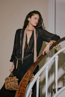 Hoss Intropia Ellen. Chaqueta de terciopelo Negro Clearance