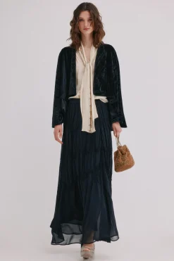 Hoss Intropia Ellen. Chaqueta de terciopelo Negro Clearance