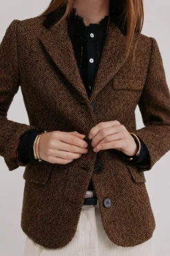 Hoss Intropia Elsa. Blazer espiga Marron Clearance