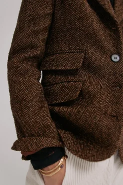 Hoss Intropia Elsa. Blazer espiga Marron Clearance