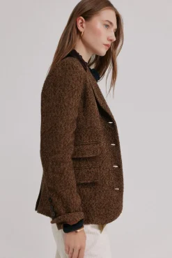 Hoss Intropia Elsa. Blazer espiga Marron Clearance