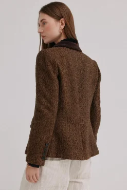 Hoss Intropia Elsa. Blazer espiga Marron Clearance