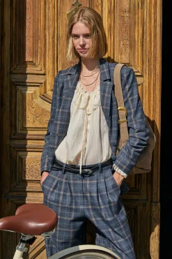 Hoss Intropia Elvira. Blazer cuadros Azul marino New