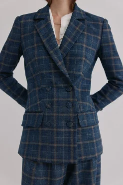 Hoss Intropia Elvira. Blazer cuadros Azul marino New