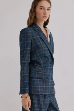 Hoss Intropia Elvira. Blazer cuadros Azul marino New