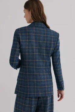 Hoss Intropia Elvira. Blazer cuadros Azul marino New