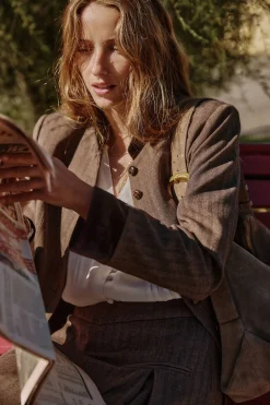 Hoss Intropia Emily. blazer entallada Marron New