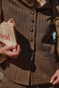 Hoss Intropia Emily. blazer entallada Marron New