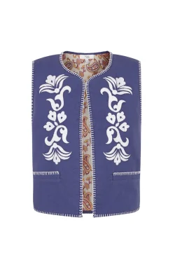 Hoss Intropia Emma. Chaleco boho Azul marino Hot