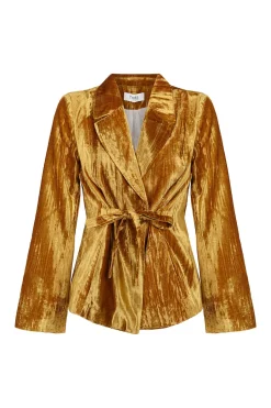 Hoss Intropia Erin. Blazer con lazada Dorado Discount