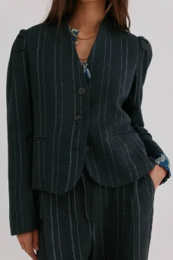 Hoss Intropia Estela. Blazer a rayas Gris oscuro Best