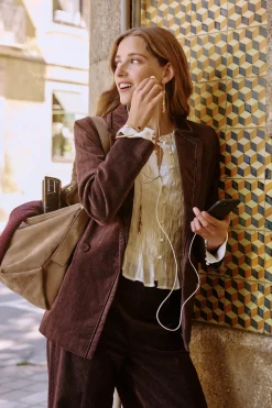 Hoss Intropia Esther. Blazer de pana Marron Discount