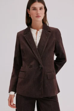 Hoss Intropia Esther. Blazer de pana Marron Discount