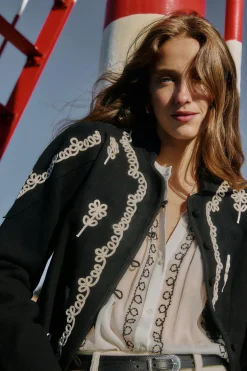 Hoss Intropia Fabiola. Chaqueta bordada Negro Clearance