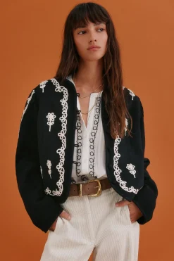 Hoss Intropia Fabiola. Chaqueta bordada Negro Clearance