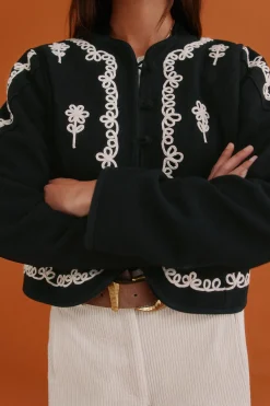Hoss Intropia Fabiola. Chaqueta bordada Negro Clearance