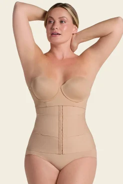 Leonisa Faja cinturilla de control moderado con bandas anatómicas beige Outlet