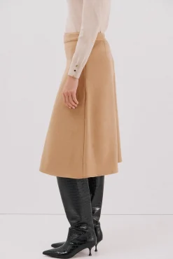 Cortefiel Falda capa antelina Beige Online