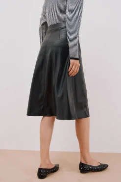 Cortefiel Falda capa polipiel Negro New