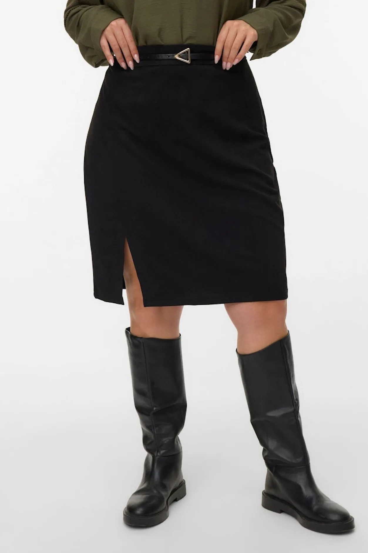 Vero Moda Curve Falda corta cinturón talla grande Negro New