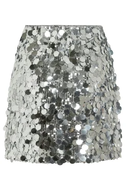 Vila Falda corta con lentejuelas Gris New