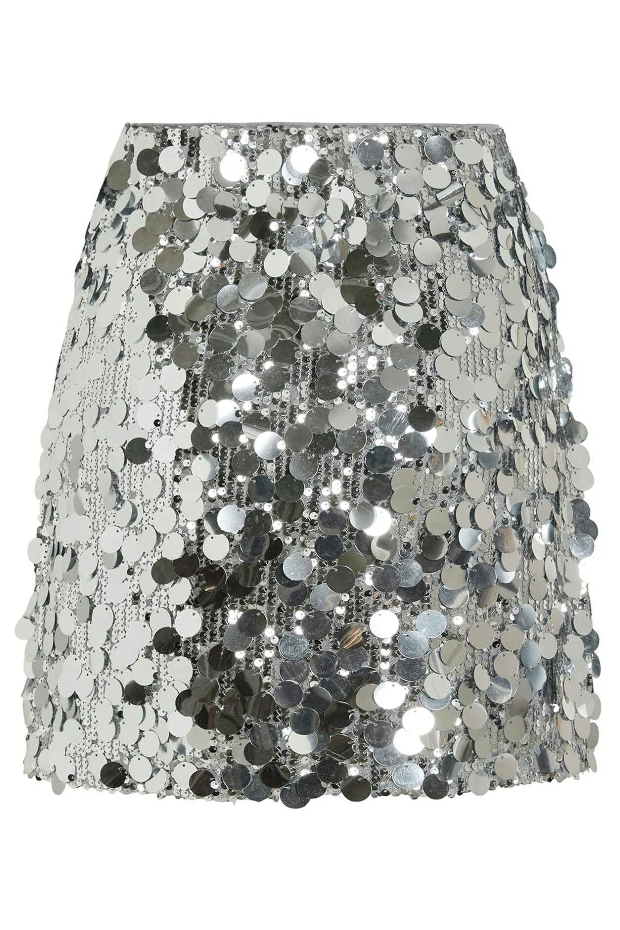 Vila Falda corta con lentejuelas Gris New