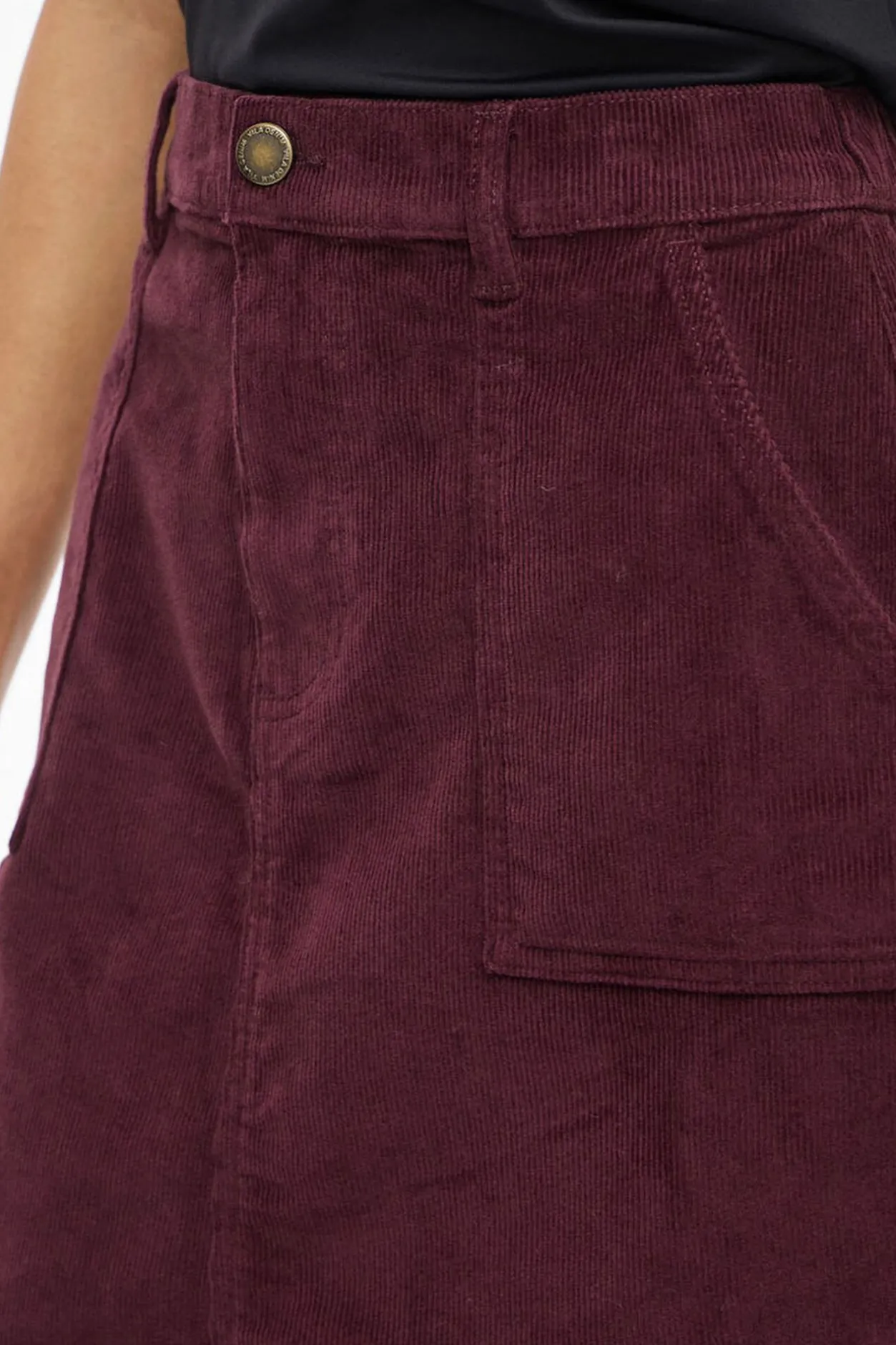 Vila Falda corta de pana Morado Clearance