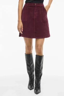 Vila Falda corta de pana Morado Clearance