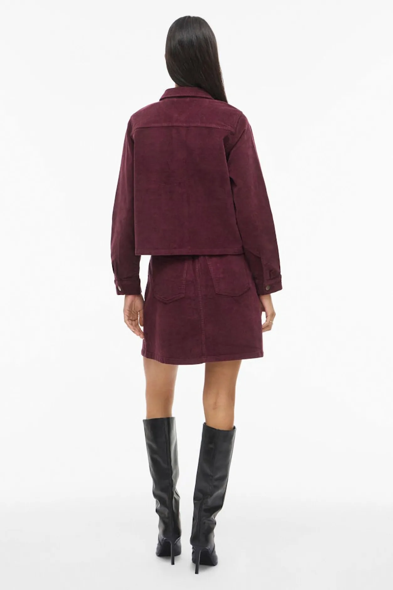 Vila Falda corta de pana Morado Clearance