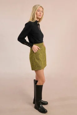 Molly Bracken Falda corta estampado animal Multicolor Discount