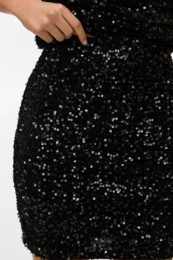 Vero Moda Falda corta lentejuelas Gris oscuro Hot