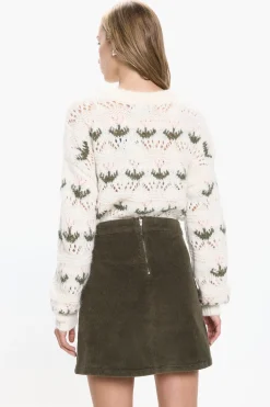 Vero Moda Falda corta micropana Verde Best