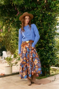 Jaase Falda daphne estampado tierra Multicolor Outlet