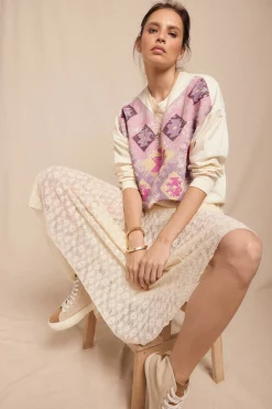 Slowlove Falda de encaje Blanco Online