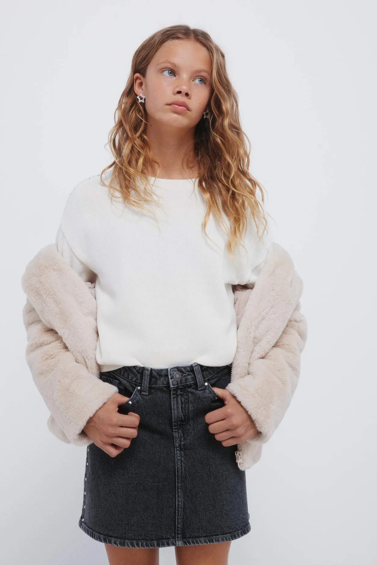 Springfield Kids Falda denim niña gris Discount