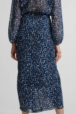 Silbon Falda drapeada estampado Azul Sale