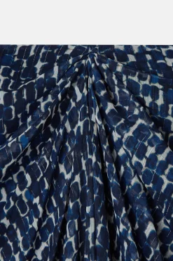 Silbon Falda drapeada estampado Azul Sale