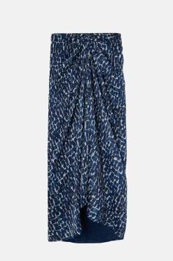Silbon Falda drapeada estampado Azul Sale