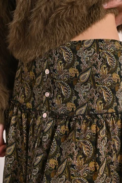 Molly Bracken Falda larga con estampado y volantes Multicolor