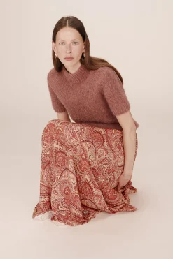 Grace & Mila Falda larga estampada Coral Discount